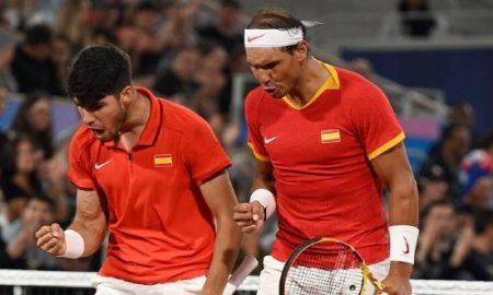 Nadal e Alcaraz em Paris (Foto: Dubreuil/Kopatsch/Zimmer)