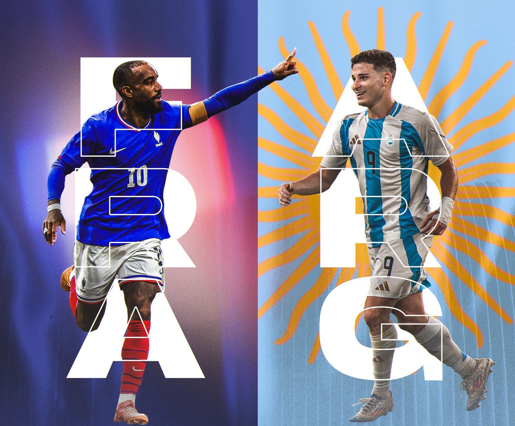 França x Argentina (Foto: Reprodução/Federação Francesa de Futebol)