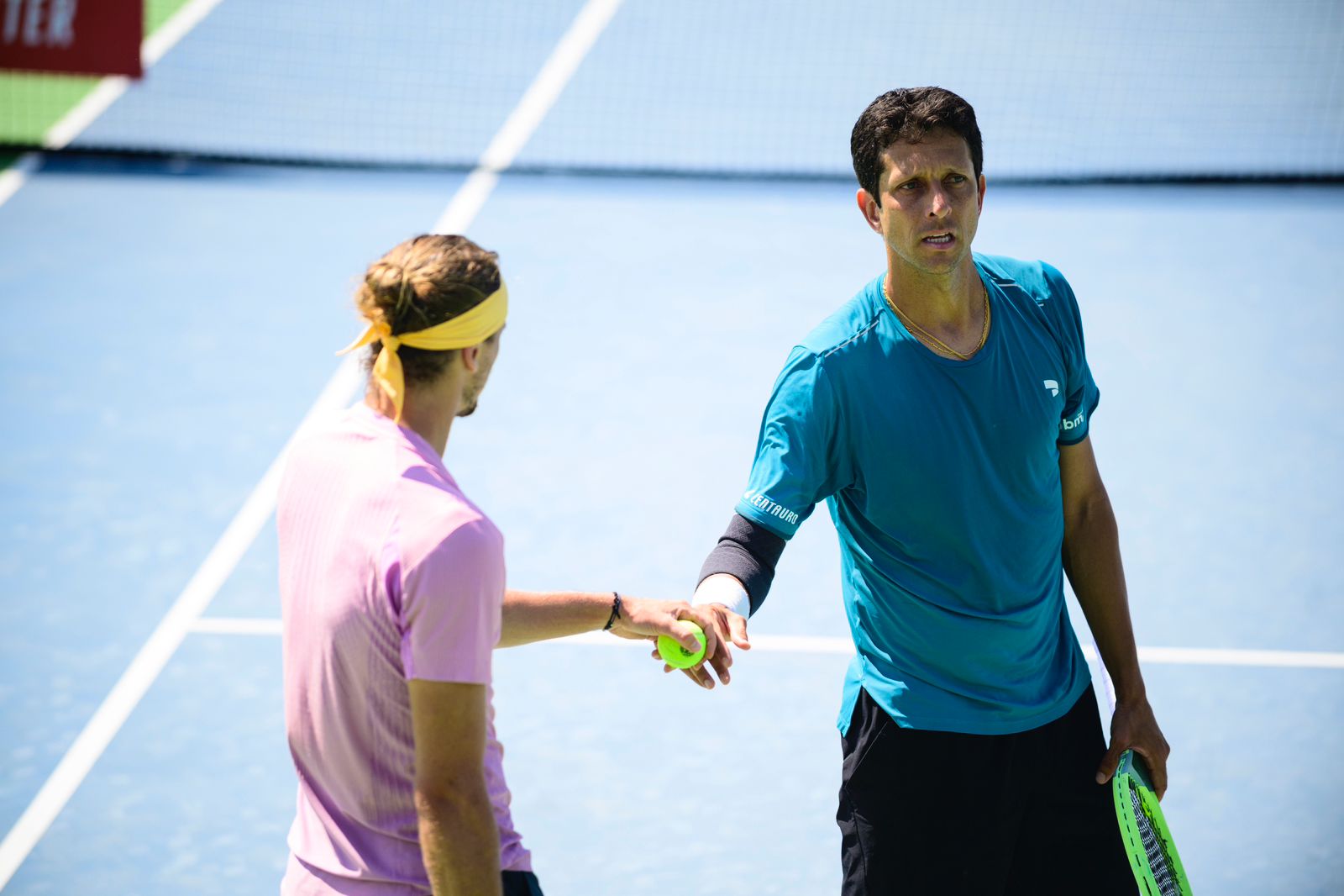 Dupla, feliz com a vitória na primeira rodada (Foto: @atptour / Mike Lawrence)