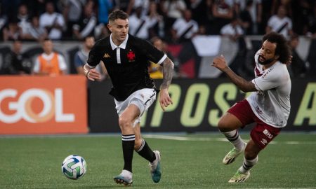 Vasco e Fluminense se enfrentaram no Nilton Santos em 2023. Cruz-Maltino venceu por 4 a 2 o duelo (Foto: Leandro Amorim/Vasco)