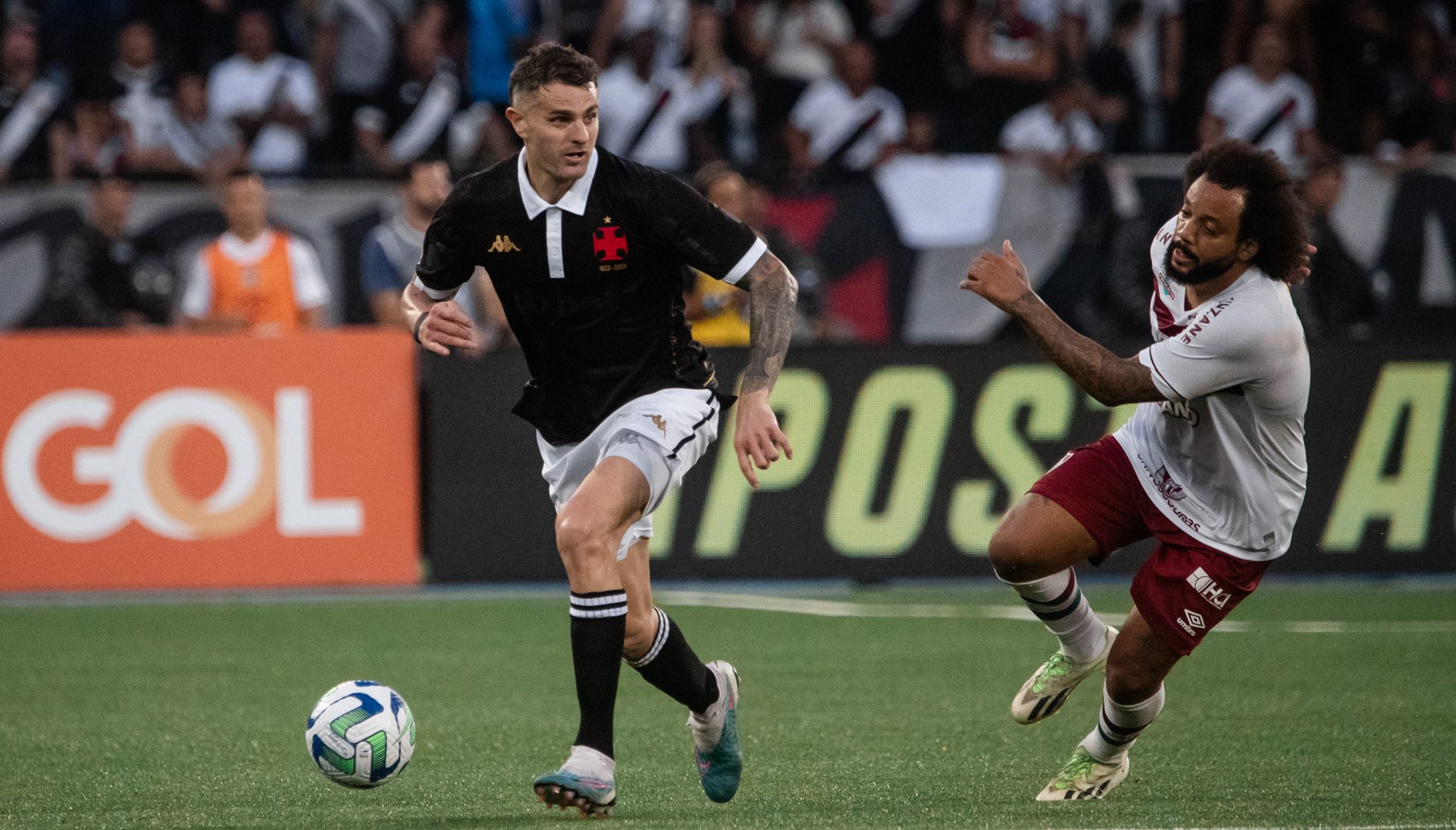 Vasco e Fluminense se enfrentaram no Nilton Santos em 2023. Cruz-Maltino venceu por 4 a 2 o duelo (Foto: Leandro Amorim/Vasco)