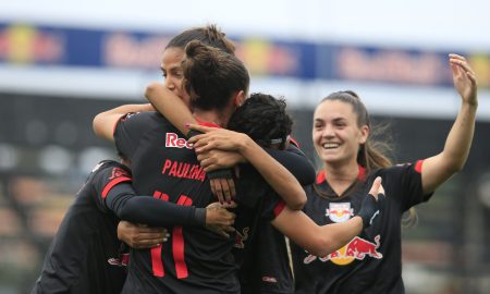 A Bragantinas golearam o Marília e se firmaram no G-4 do Paulistão Feminino. (Foto: Fernando Roberto/Red Bull Bragantino)