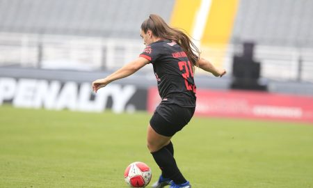 Karol Bermudez, jogadora das Bragantinas. (Foto: Fernando Roberto/Red Bull Bragantino)