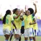 Seleção Brasileira comemorando o gol diante da Nigéria. (Foto: Rafael Ribeiro/CBF)