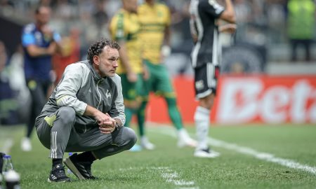 Gabriel Milito no Atlético-MG contra o Cuiabá. Foto: Pedro Souza