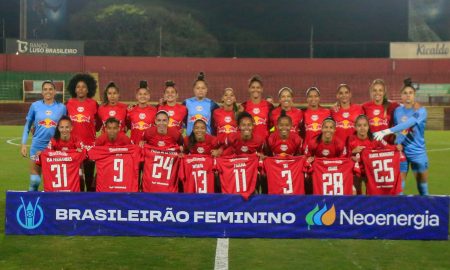 Jogadoras da Bragantinas. (Foto: Fernando Roberto/Red Bull Bragantino)