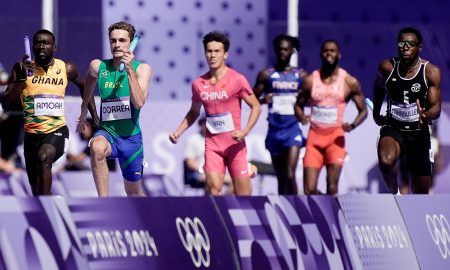 revezamento 4x100 masculino olimpiadas