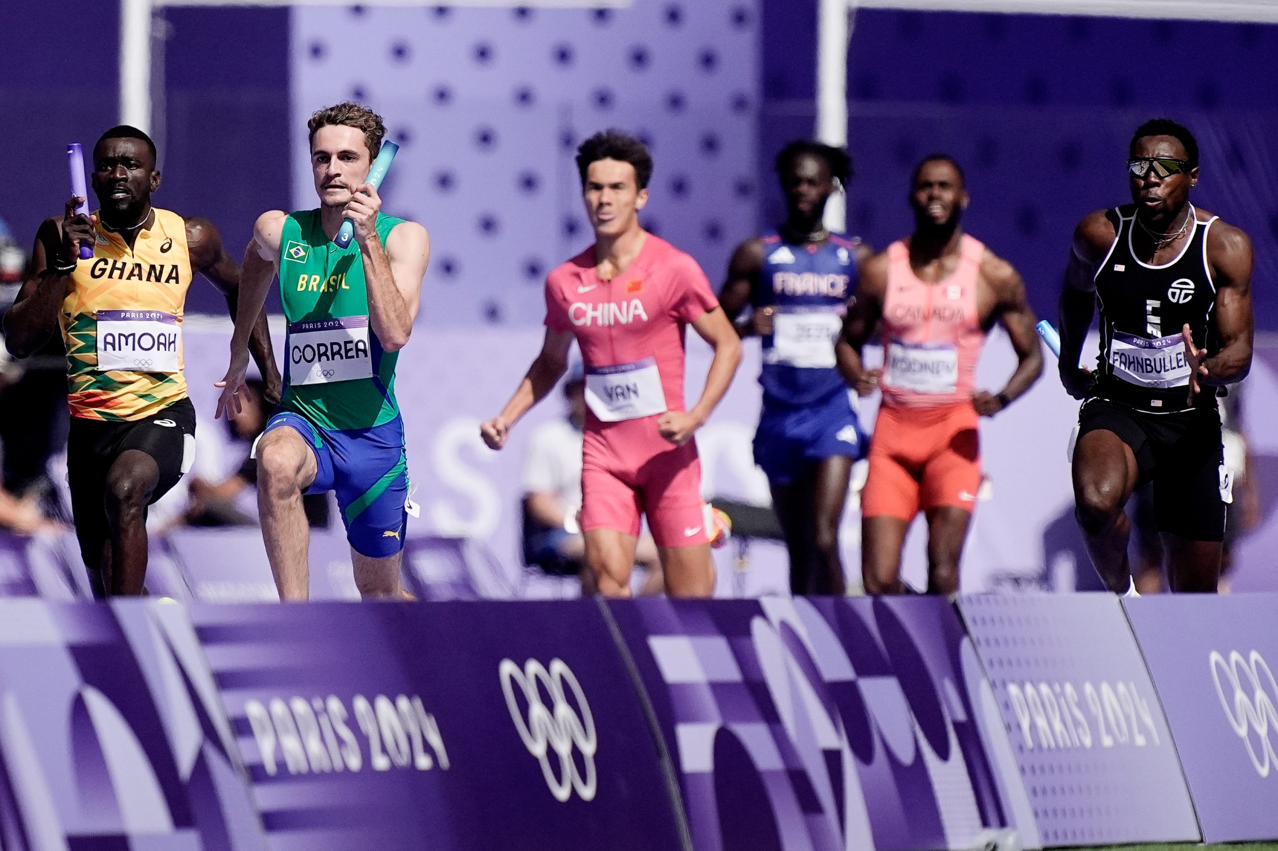 revezamento 4x100 masculino olimpiadas