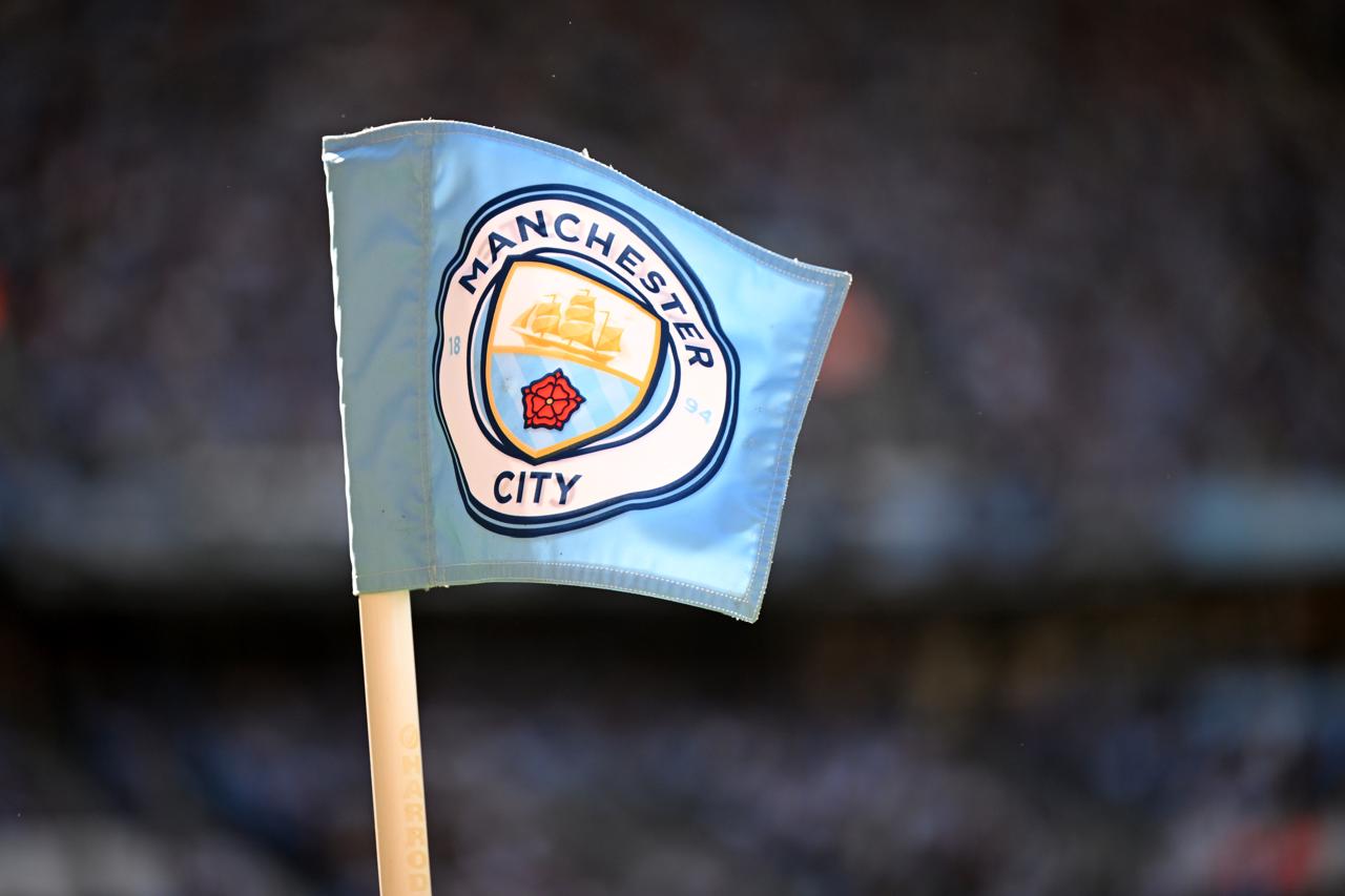 Bandeira do City. (Foto: Michael Regan/Getty Images)