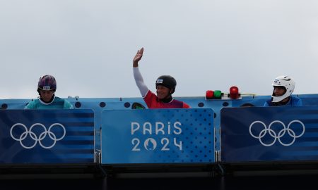 Ana Sátila em prova nas Olimpíadas de Paris