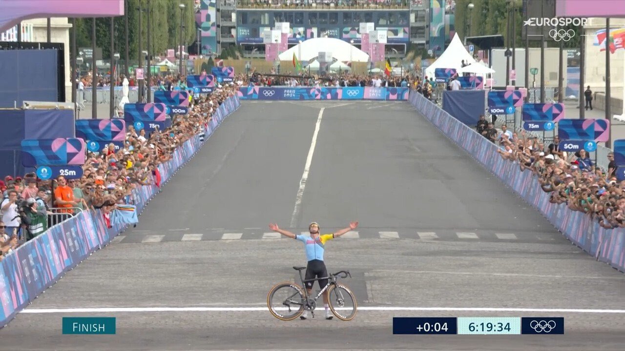 Belga vence a final de ciclismo de estrada na reta final e conquista a medalha de ouro nas Olimpíadas de Paris 2024