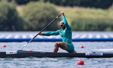 Isaquias Queiroz na semifinal da canoagem velocidade C1 nas Olimpíadas de Paris 2024