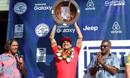 Gabriel Medina defende o bi-campeonato em Fiji. (Foto: Kelly Cestari / WSL)