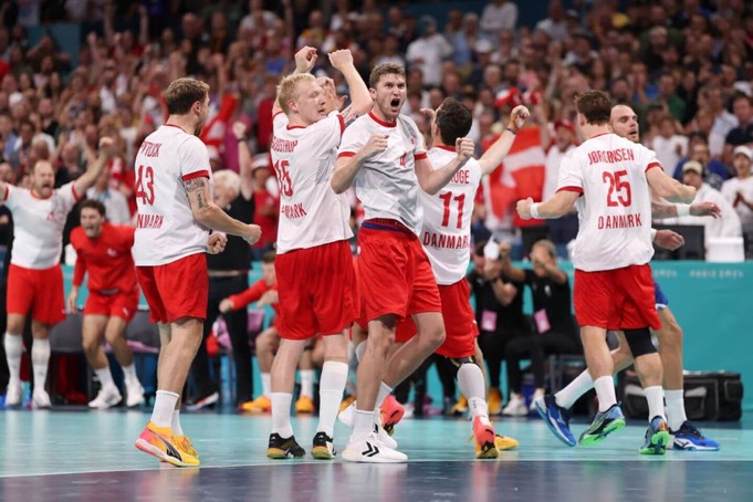 Seleção dinamarqeusa de handebol vence no handebol masculino. Foto: Reprodução/ Twitter