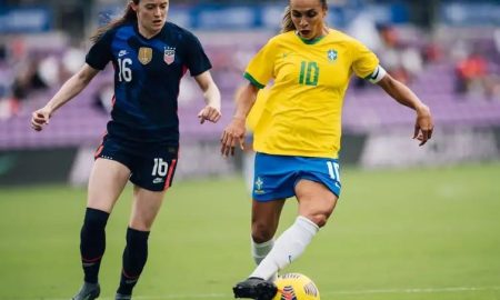 Marta durante Brasil x Estados Unidos. (Foto: Sam Robles/CBF/Direitos Reservados)