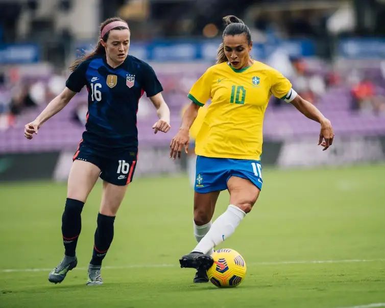 Marta durante Brasil x Estados Unidos. (Foto: Sam Robles/CBF/Direitos Reservados)