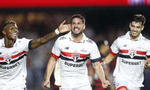 Calleri marcou na vitória do São Paulo contra o Flamengo (Foto: Paulo Pinto / Saopaulofc)