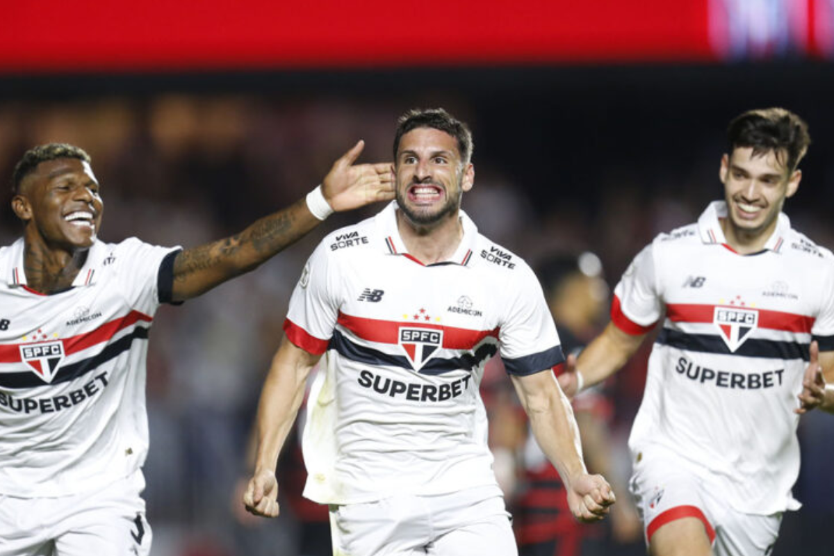 Calleri marcou na vitória do São Paulo contra o Flamengo (Foto: Paulo Pinto / Saopaulofc)