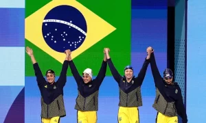 Brasil iguala melhor resultado da história no revezamento (Foto: Satiro Sodré/CBDA)