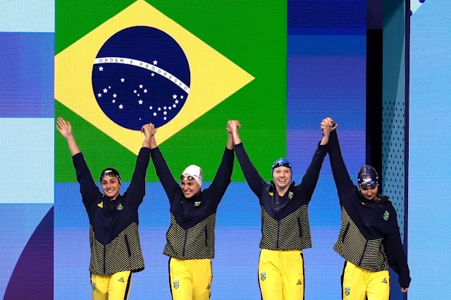 Brasil iguala melhor resultado da história no revezamento (Foto: Satiro Sodré/CBDA)