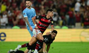 Luiz Araújo foi autor do gol da vitória do Flamengo. Photo by PABLO PORCIUNCULA/AFP via Getty Images)