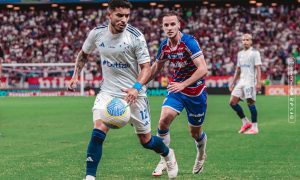 Cruzeiro e Fortaleza em ação durante o primeiro turno do Brasileirão. (Foto: Matheus Lotif/Fortaleza EC)