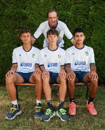 Livas à esquerda, Vialle ao centro e Thiago Santanna à direita. Capitão Ivan acima (Foto: Dabreuil/Kopatsch/Zimmer-ITF)