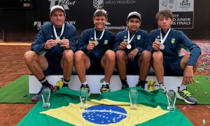 Foto: da esq. para dir. Ivan Cressoni (capitão), Livas, Thiago Santanna e Vialle / Crédito: ITF