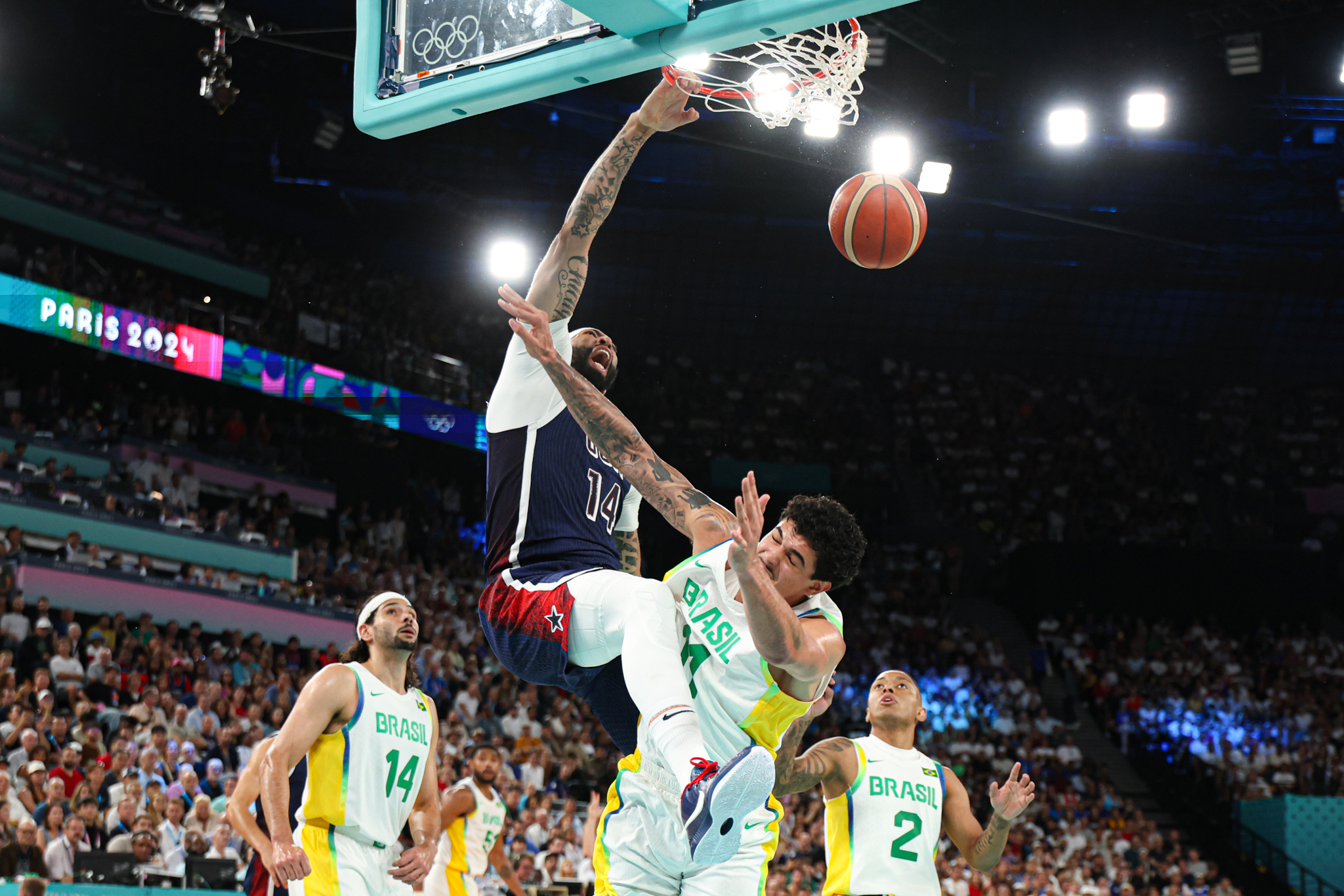 EUA venceu Brasil e está nas semifinais do basquete masculino (Foto: Divulgação/USA Basketball)