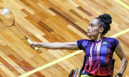 Daniele Torres Souza foi uma das representantes do Brasil no parabadminton em Paris (Foto: Divulgação/CPB)