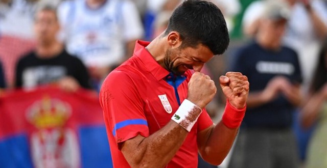 Djokovic vibra nas Olimpíadas / Crédito: Dubreuil/Kopatsch/Zimmer