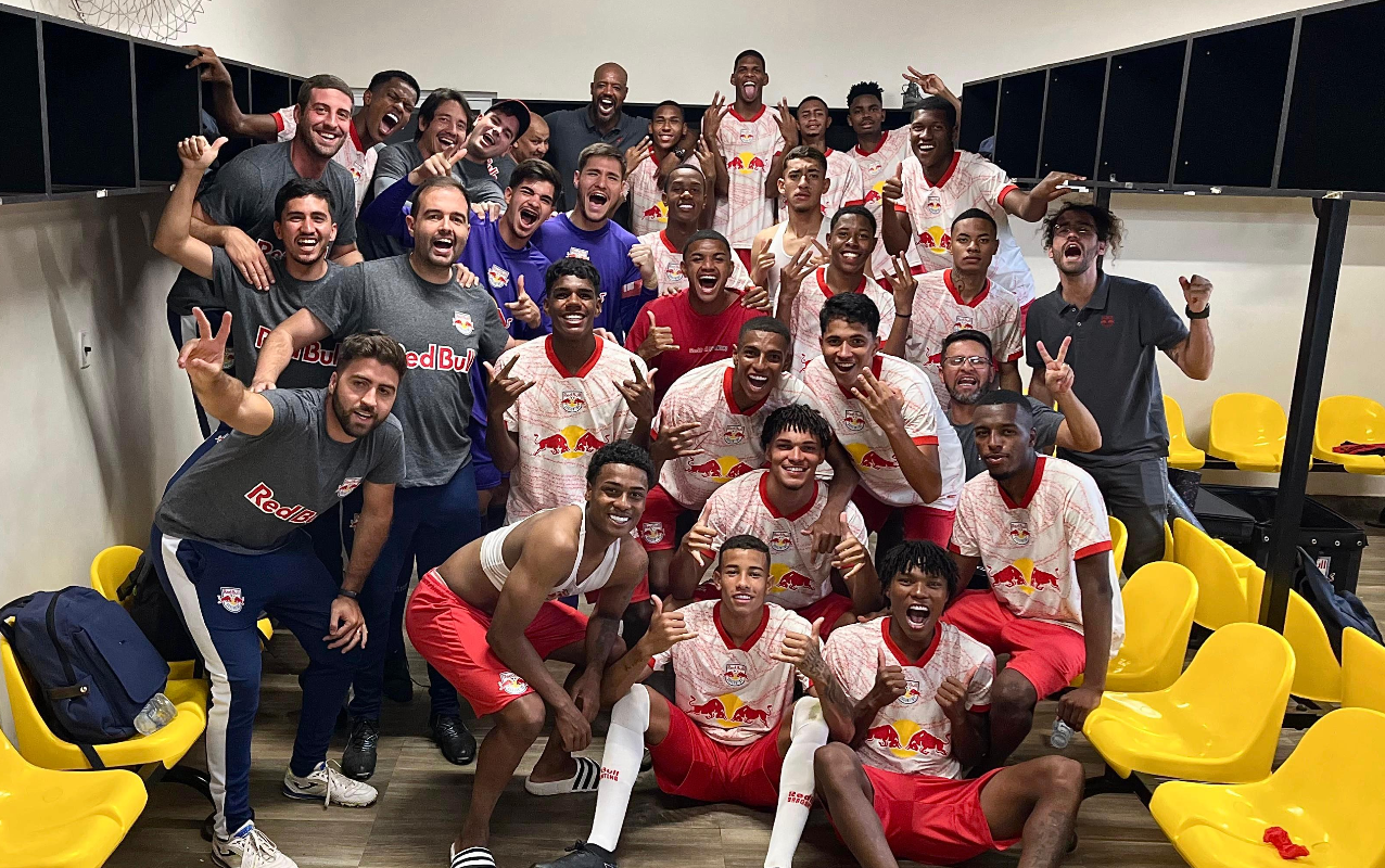 Jogadores do time Sub-20 do Red Bull Bragantino. (Foto: Bruno Sousa/Red Bull Bragantino)