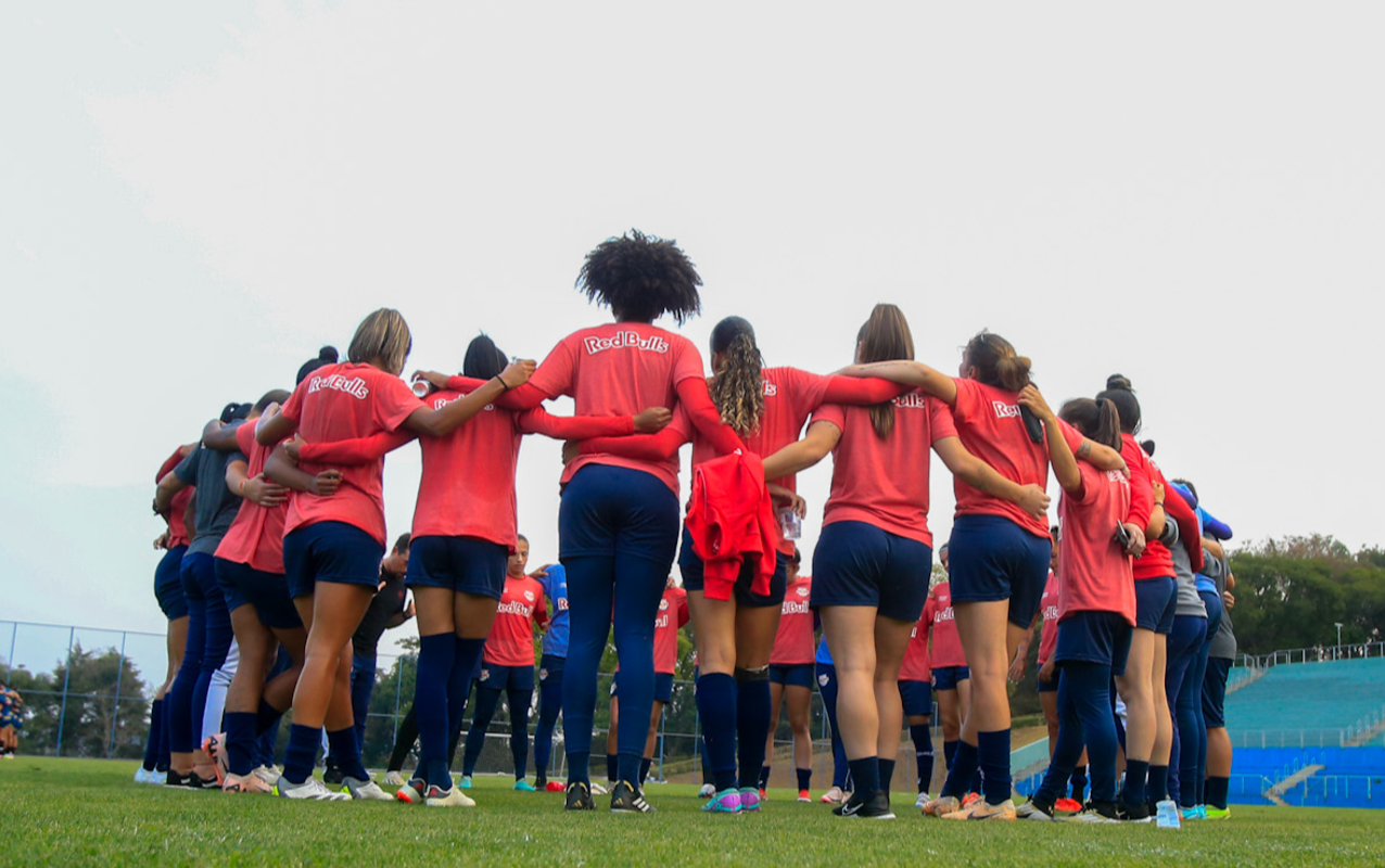 Jogadoras das Bragantinas. (Foto: Fernando Roberto/Red Bull Bragantino)