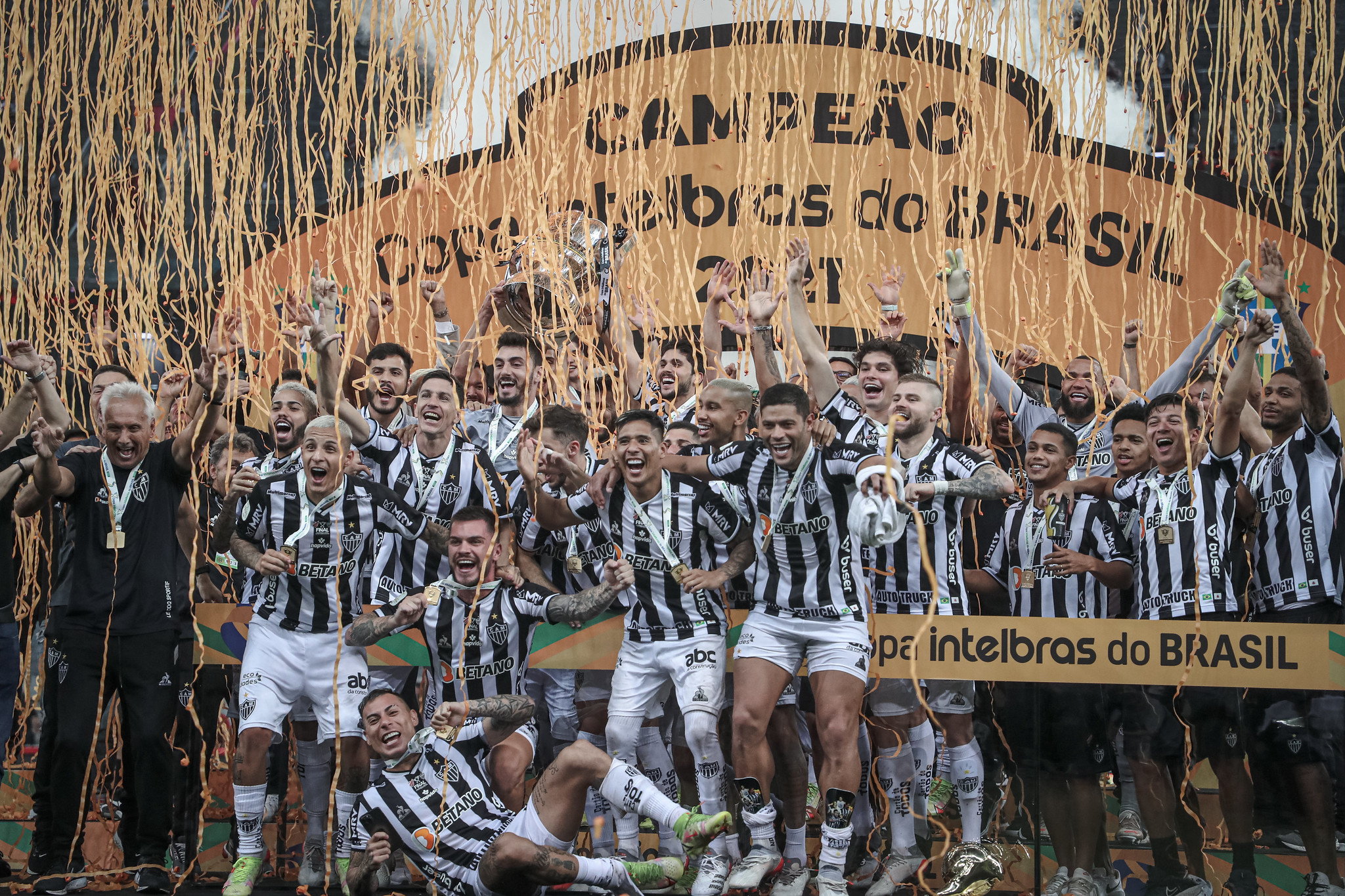 Festa do bicampeonato da Copa do Brasil. Foto: Pedro Souza/Atlético-MG