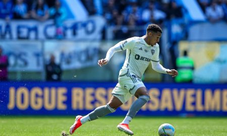 Brahian Palacios foi autor de um dos gols da virada sobre o Grêmio. Foto: Pedro Souza/Atlético-MG