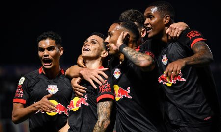 Jogadores do Red Bull Bragantino. (Foto: Ari Ferreira/Red Bull Bragantino)