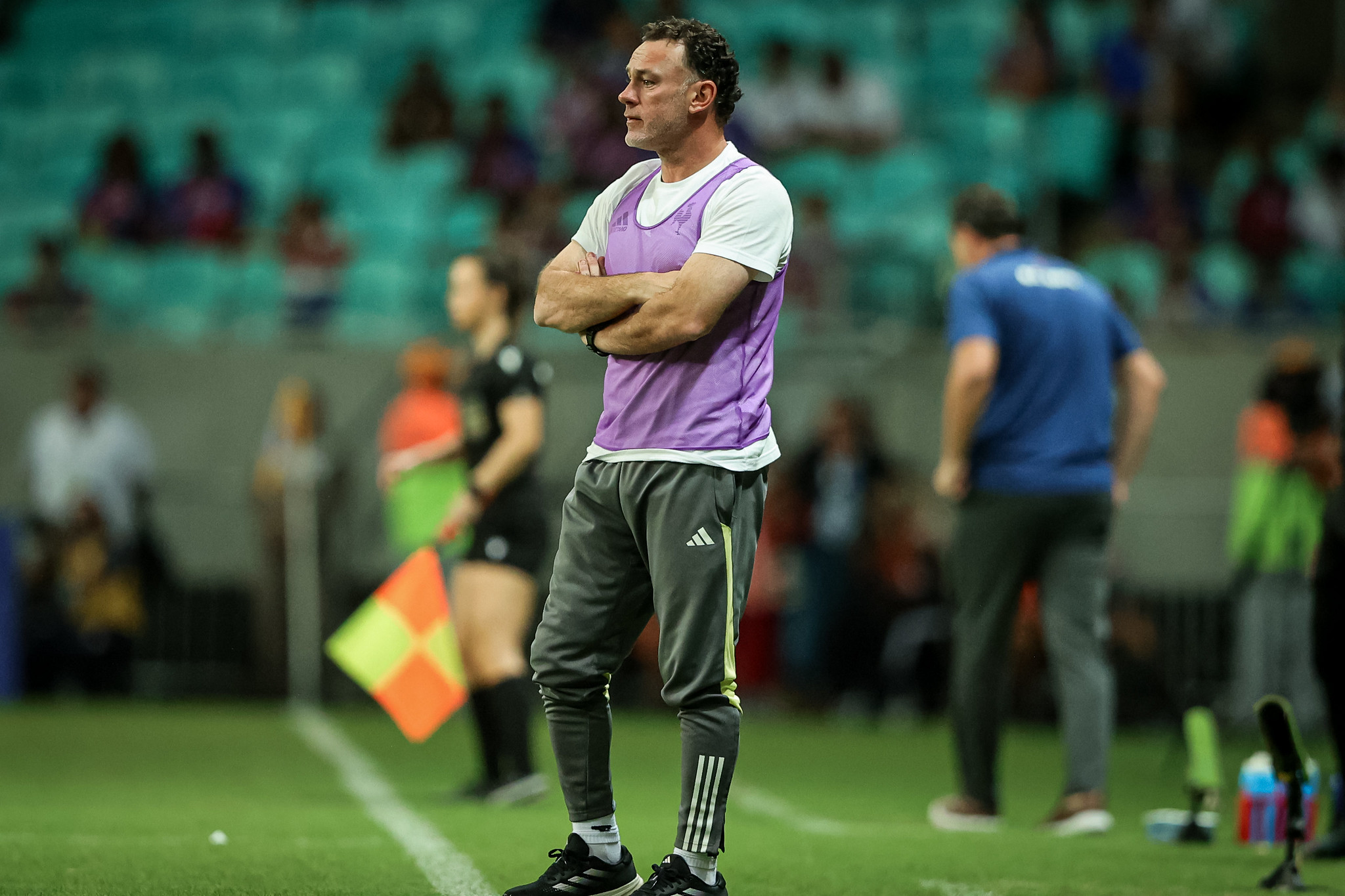 Gabriel Milito explica time misto em derrota contra o Bahia. Foto: Pedro Souza/Atlético-MG