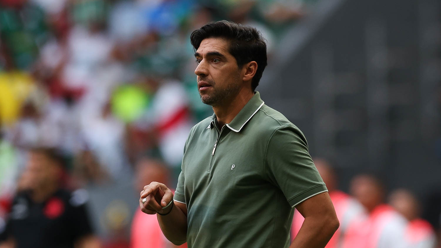 Abel Ferreira durante vitória do Palmeiras sobre o Vasco da Gama. (Foto: Cesar Greco/Palmeiras).