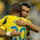 Ângelo e Cristiano Ronaldo. (Foto:Divulgação/Al-Nassr)