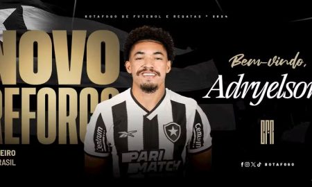 Anúncio da volta do Adryelson. (Foto: Divulgação/Botafogo)