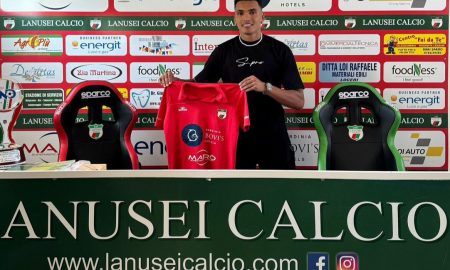 Gabriel Silva está no Lanusei Calcio, na Itália (Foto: Divulgação)