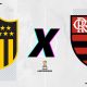 Peñarol e Flamengo se enfrentam nesta quinta-feira (26), às 19h (horário de Brasília), no Campeón del Siglo, em duelo válido pela partida de volta das quartas de final da Libertadores (Arte: ENM)