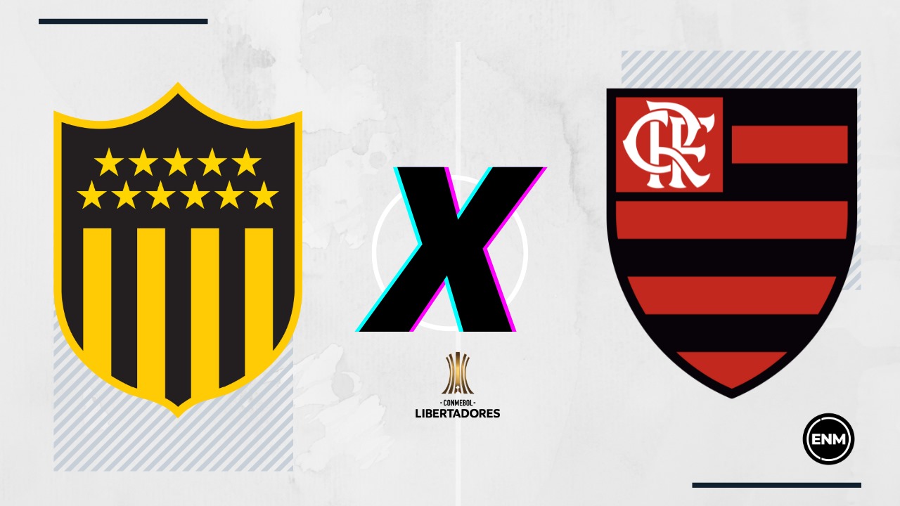 Peñarol e Flamengo se enfrentam nesta quinta-feira (26), às 19h (horário de Brasília), no Campeón del Siglo, em duelo válido pela partida de volta das quartas de final da Libertadores (Arte: ENM)