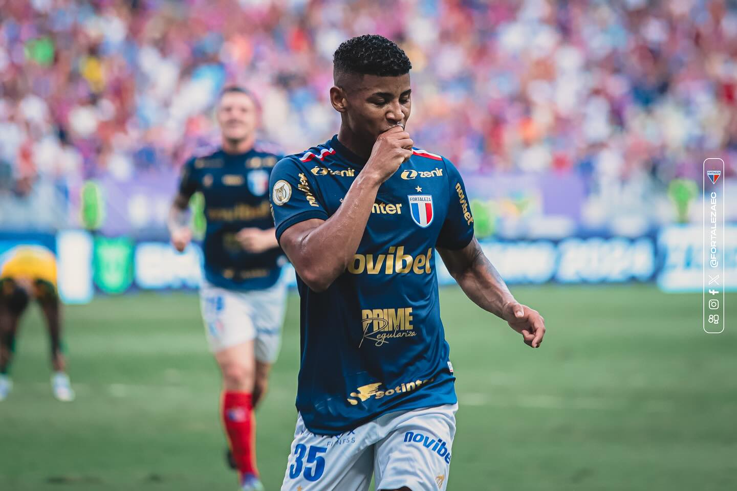 Hércules comemora seu gol na partida. (Foto: Matheus Lotif/Fortaleza EC)