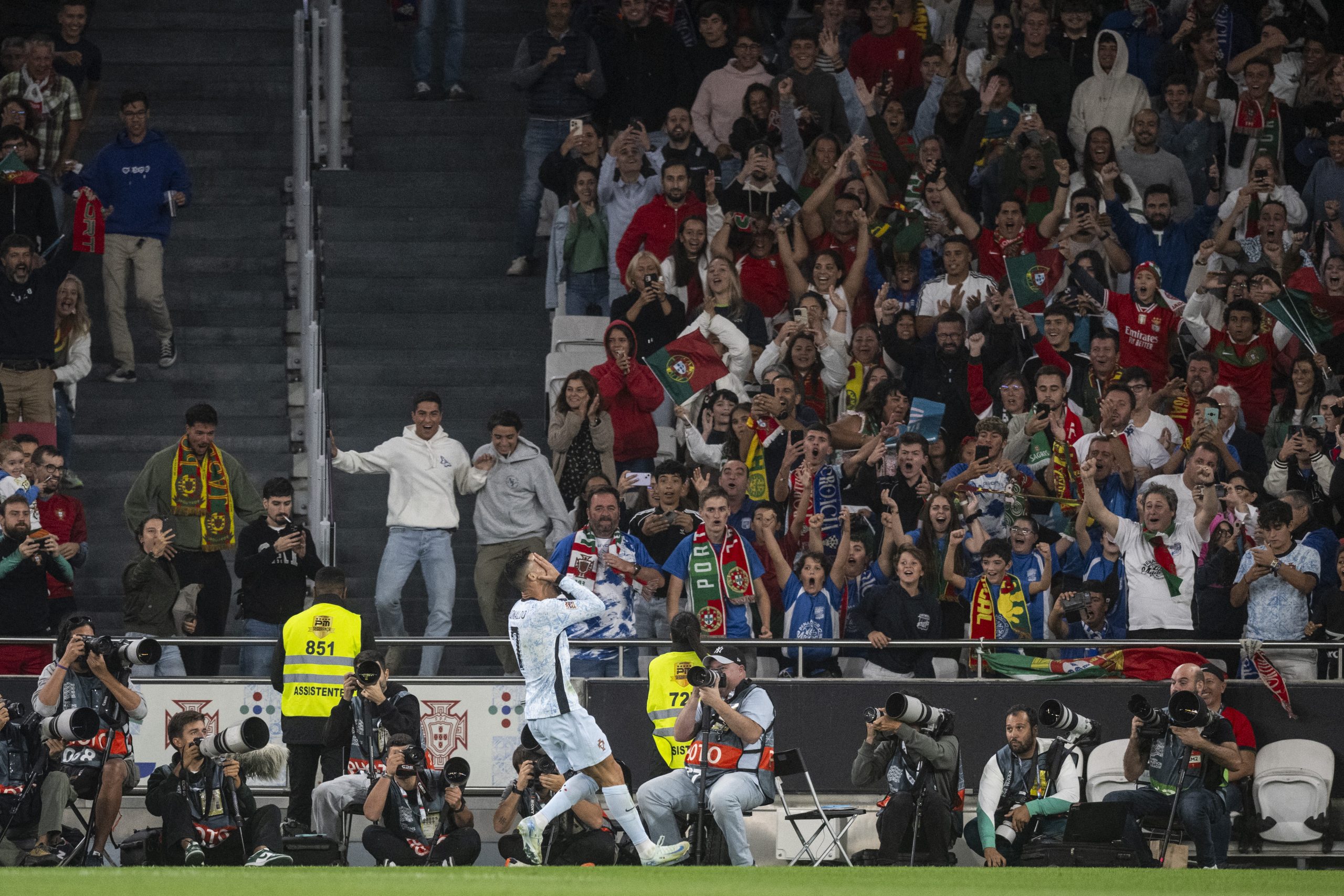 Cristiano Ronaldo quebra recorde. (PATRICIA DE MELO MOREIRA/AFP via Getty Images)