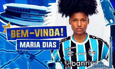 Maria Dias é anunciada como reforço das Gurias Gremistas (Foto: Reprodução/Grêmio FBPA)