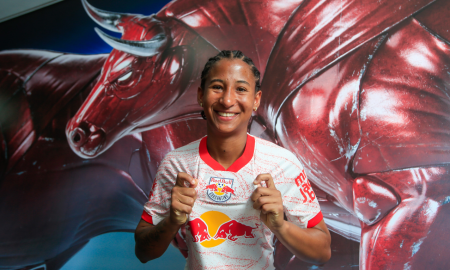 Emilli, nova jogadora do time feminino do Red Bull Bragantino. (Foto: Fernando Roberto/Red Bull Bragantino)