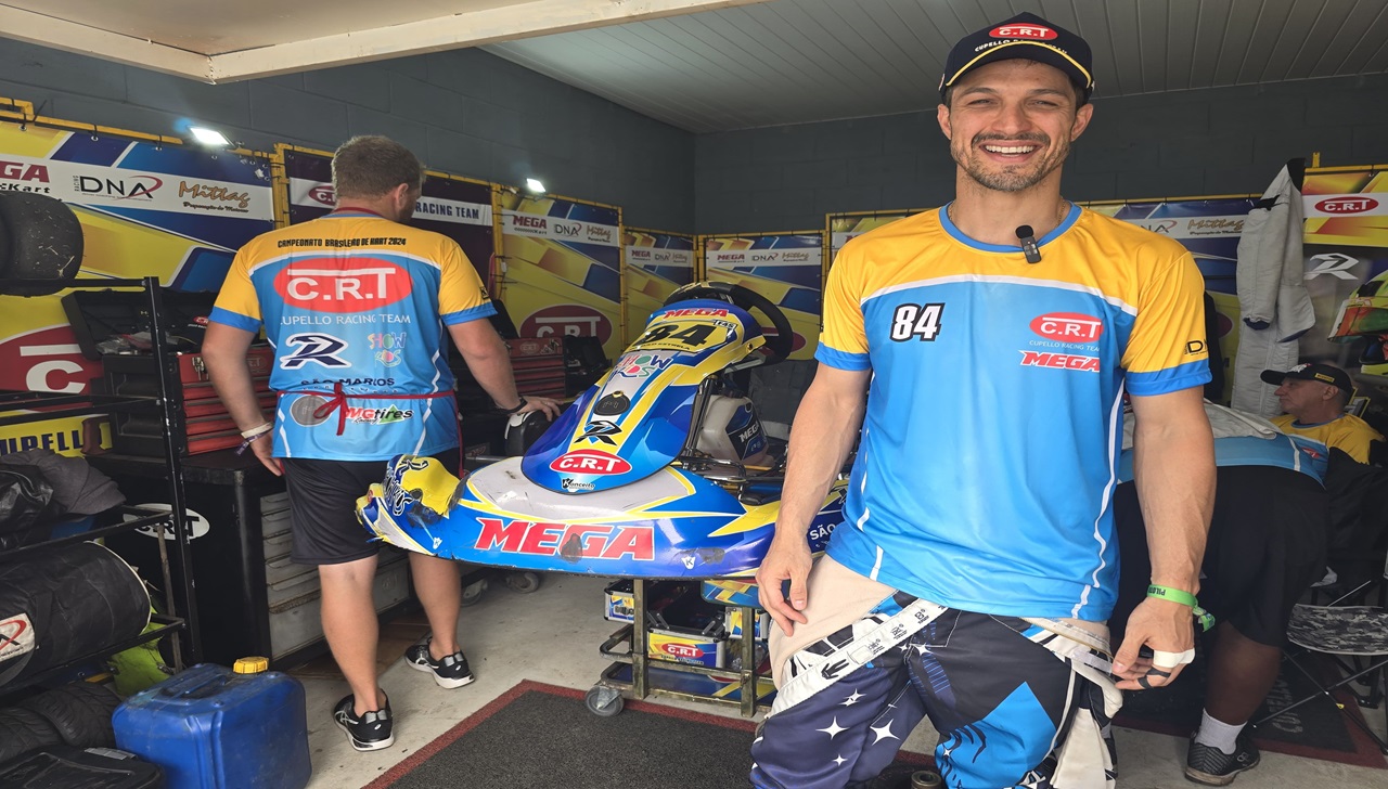 Ator global se destaca na pista do Brasileiro de Kart