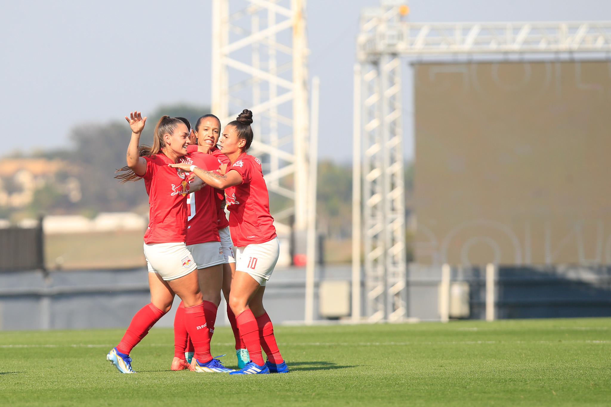 Jogadoras das Bragantinas. (Foto: Fernando Roberto/Red Bull Bragantino)