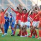 Jogadoras das Bragantinas. (Foto: Fernando Roberto/Red Bull Bragantino)